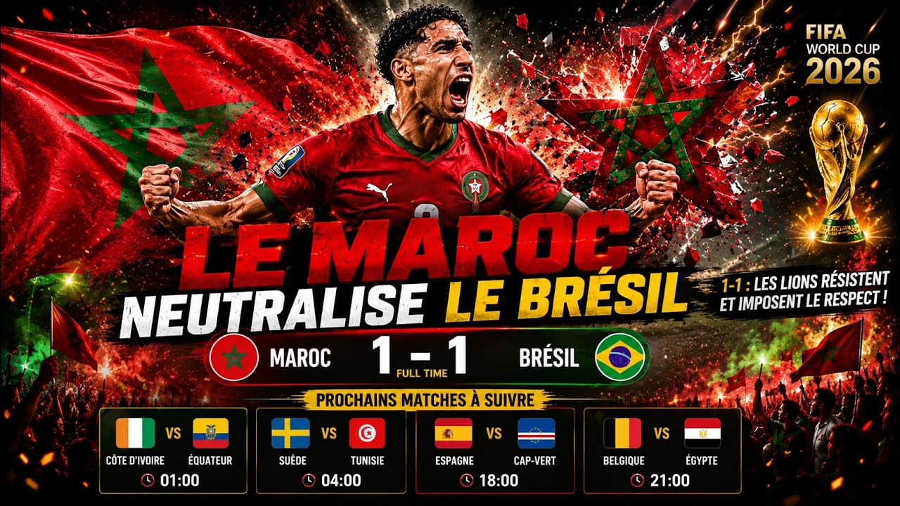 Débrief Maroc — Brésil + Projection CIV—Éq. / Bel—Égy